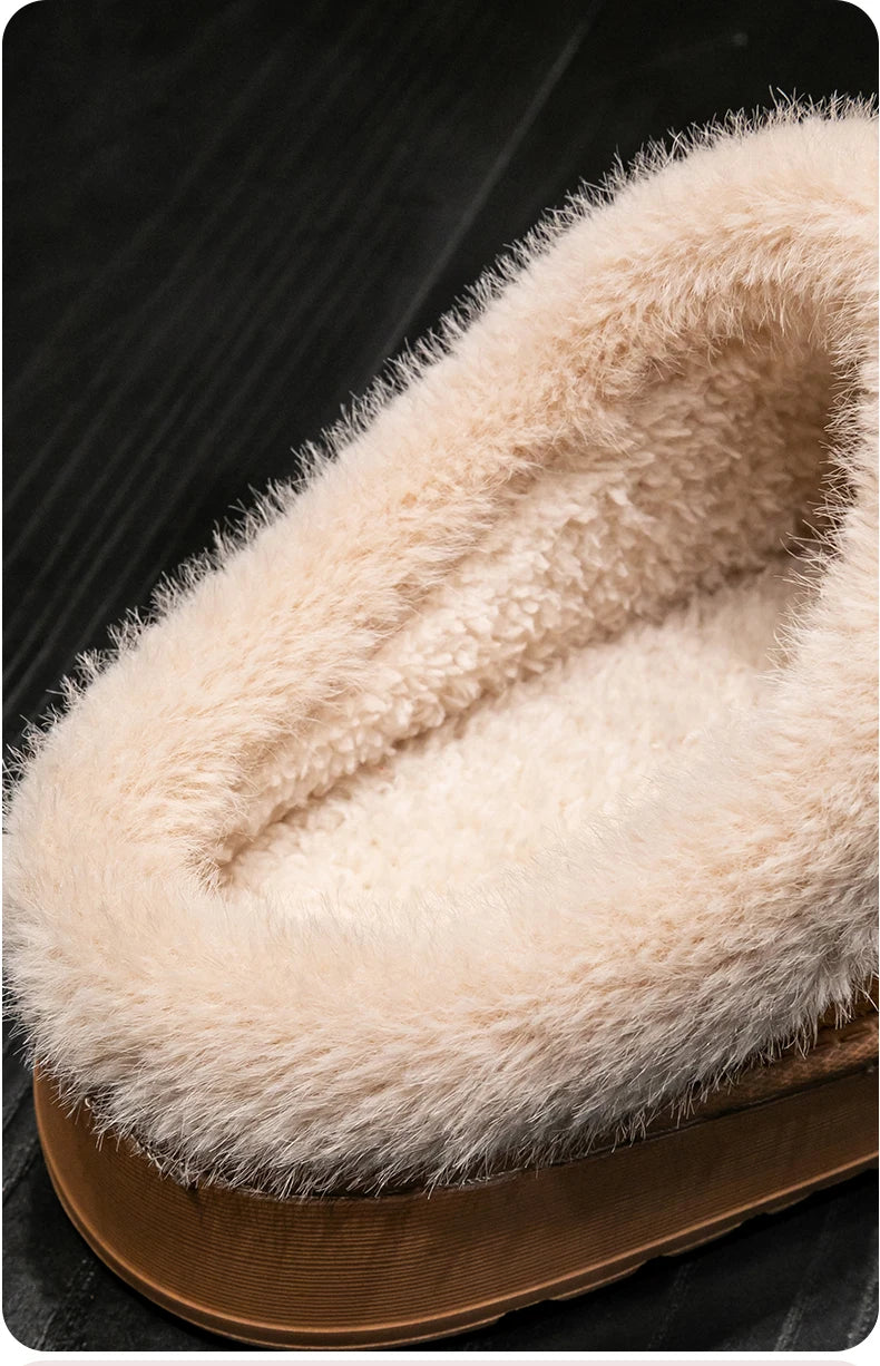 Fashion Women Fluffy Slippers for Autumn and Winter Indoor EVA Thick Sole Anti-Slip and Warm Unisex Slippers for Winter Beauty World Shop