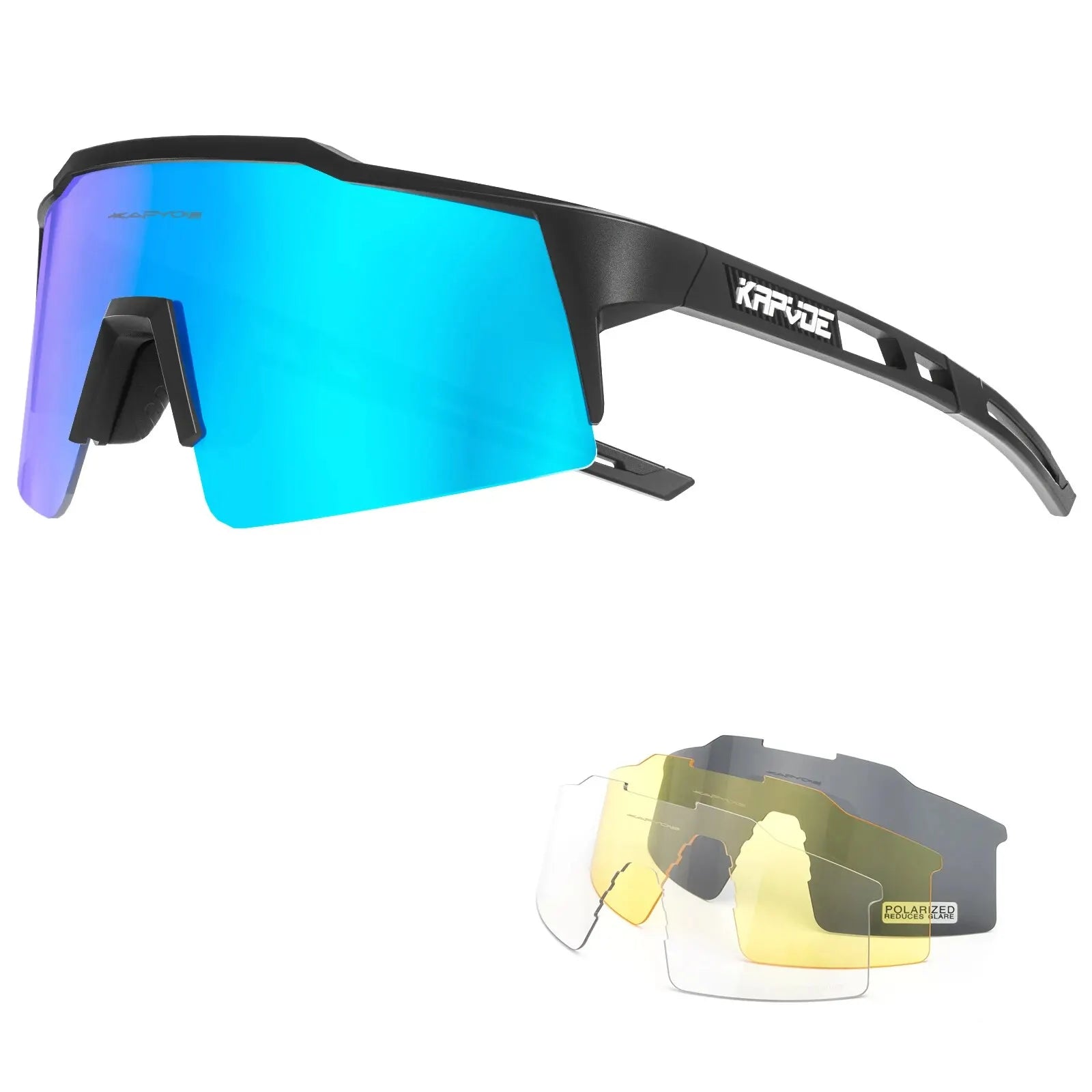Kapvoe Cycling Glasses Polarized MTB Road Bike Glasses UV400 Protection Sunglasses Ultra Light Sport Eyewear Equipment Beauty World Shop