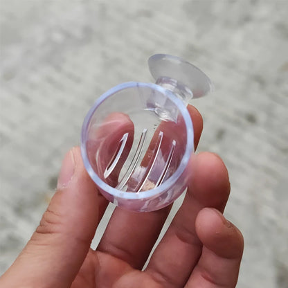 Aquarium Decoration Plant Cup Pot Acrylic Aquatic Plant Cup With Suction Holder Planting Cylinder Cup Aquarium Decoration tool Beauty World Shop