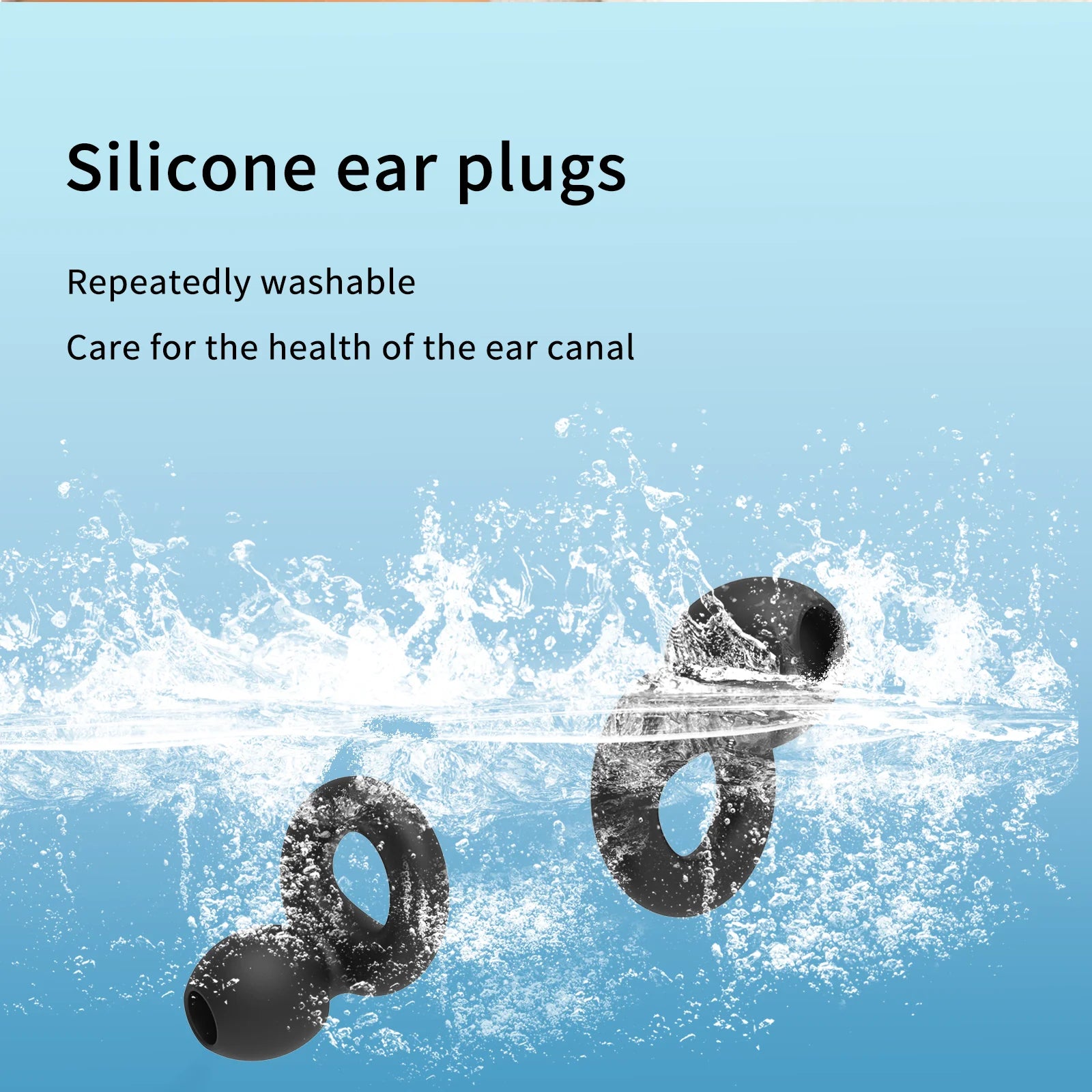 Silicone Earplugs for Swimming Sleep Noise Cancel Noise Reduction-Soundproof Reduce Disturbances -Quality loop Earplugs Beauty World Shop