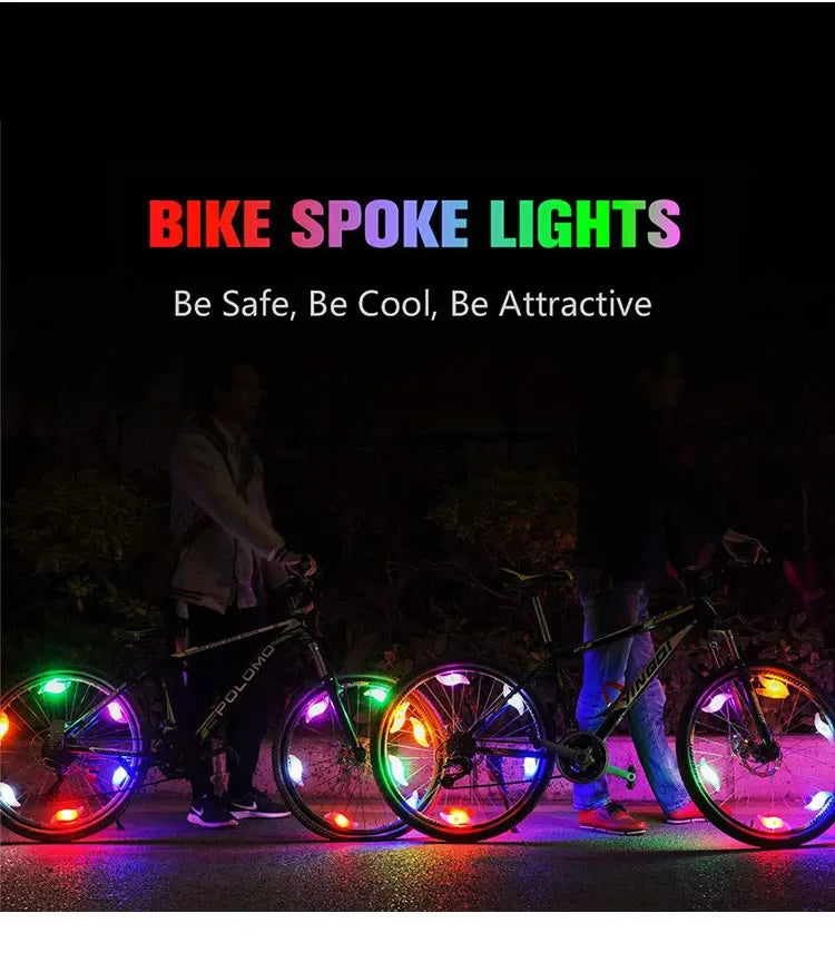 Colorful Bike Wheel Spoke Light Waterproof MTB Balance Bicycle Light LED Tyre Tire Flash Lights Warning Cycling Lamp Beauty World Shop