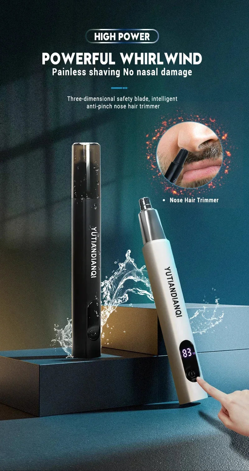 2 In 1 Electric Portable Ear And Nose Hair Trimmer Clipper 2024 Professional Painless Portable Eyebrow For Men Beauty World Shop
