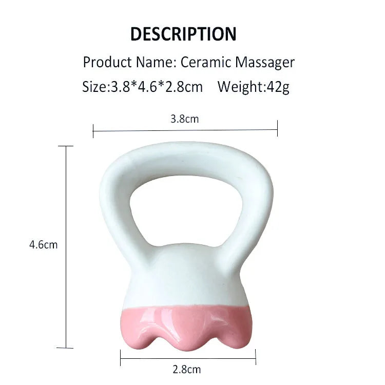 Massage Gua Sha Plate Ceramic Guasha Massage Board Ring Shape Skin Tightening Compact Ergonomic for Face Head Shoulder Knee Beauty World Shop