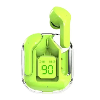 TWSHK3 Wireless Bluetooth Earphone Noise Canceling HiFi Stereo Sport Headphones with Digital Display Transparent Charging Case Beauty World Shop
