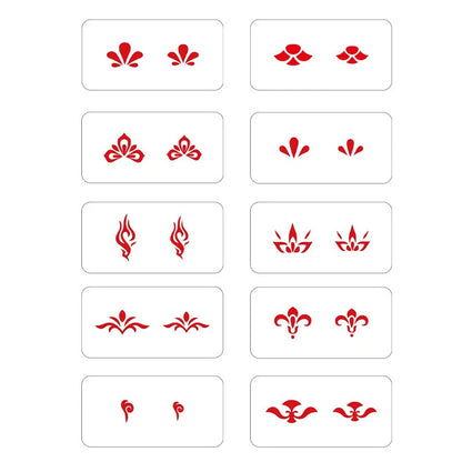 Makeup Template Women Kids DIY Supplies Hollow Flowers Temporary Tattoo Stencil For Drawing Molds Face 15*4.5cm Beauty World Shop