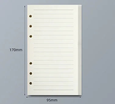 45 Sheets A5 A6 A7 Loose Leaf Notebook Refill Spiral Binder Inner Page Line Blank craft  Grid Inside Paper Stationery Beauty World Shop