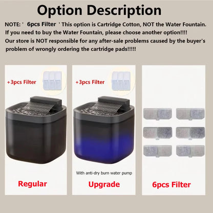Pet Water Fountain With 3pcs Filter chips Auto circulation 3L large capacity Ideal for cats & dogs Replacement Filter for sale