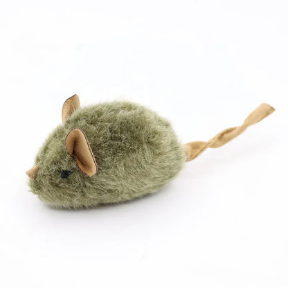 New Type Of Cat-teasing Plush Simulation Mouse Toy Long Plush Bird Chirping Mouse Scratch-resistant And Biting Interactive Toy Beauty World Shop