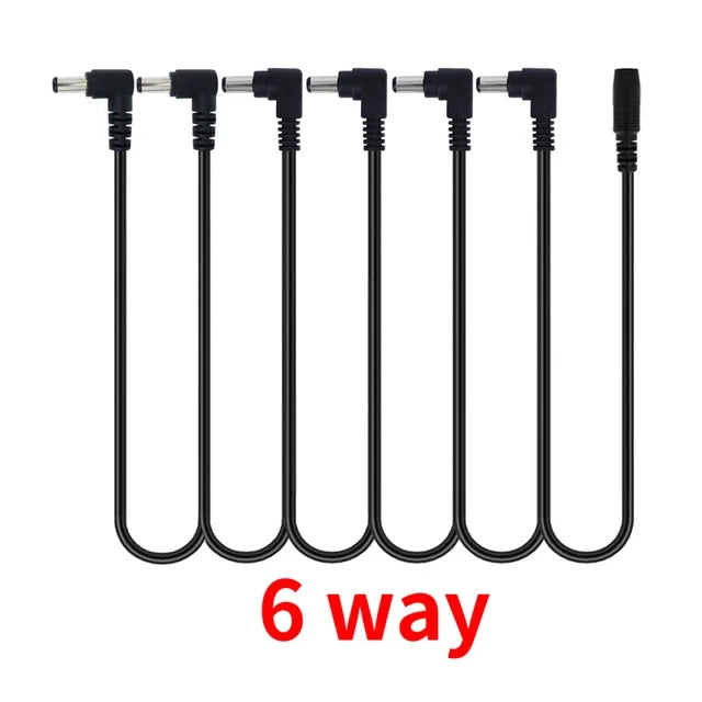 Miwayer Daisy Chain Cables 1 to 2-10 Ways Guitar Effect Pedal Power Supply Adapter 9V DC 1A Reinforced Noiseless Center Negative Beauty World Shop