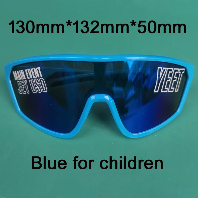 Jey Uso YEET Sunglasses Sports Shades MAIN EVENT Blue Glasses Bloodline USOS RARE Colors Motorcycle Glasses Beauty World Shop