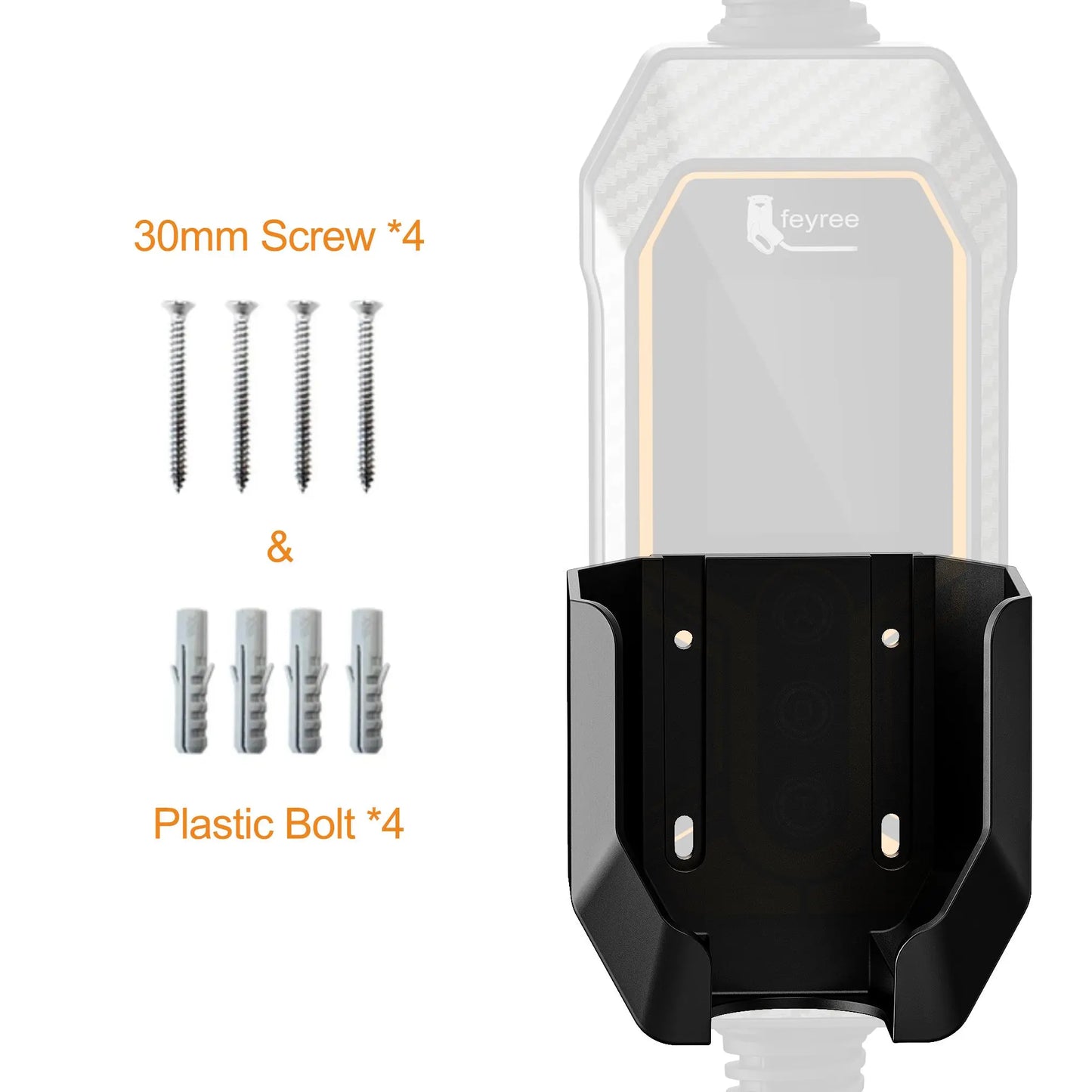 feyree EV Charger Holder High Strength Hook Easy Install Fixed Wall Mount for Portable EV Charger 7KW 11KW EVSE Beauty World Shop