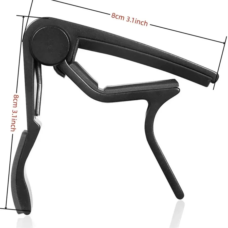 7pcs Guitar Capo for Acoustic And Electric Guitars With 5 Picks for Free And 1 Holder,Black; Silver Beauty World Shop