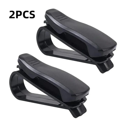 2PCS Universal Car Auto Sun Visor Glasses Box Sunglasses Clip Card Ticket Holder Fastener Pen Case Eyeglasses Clips Accessories Beauty World Shop