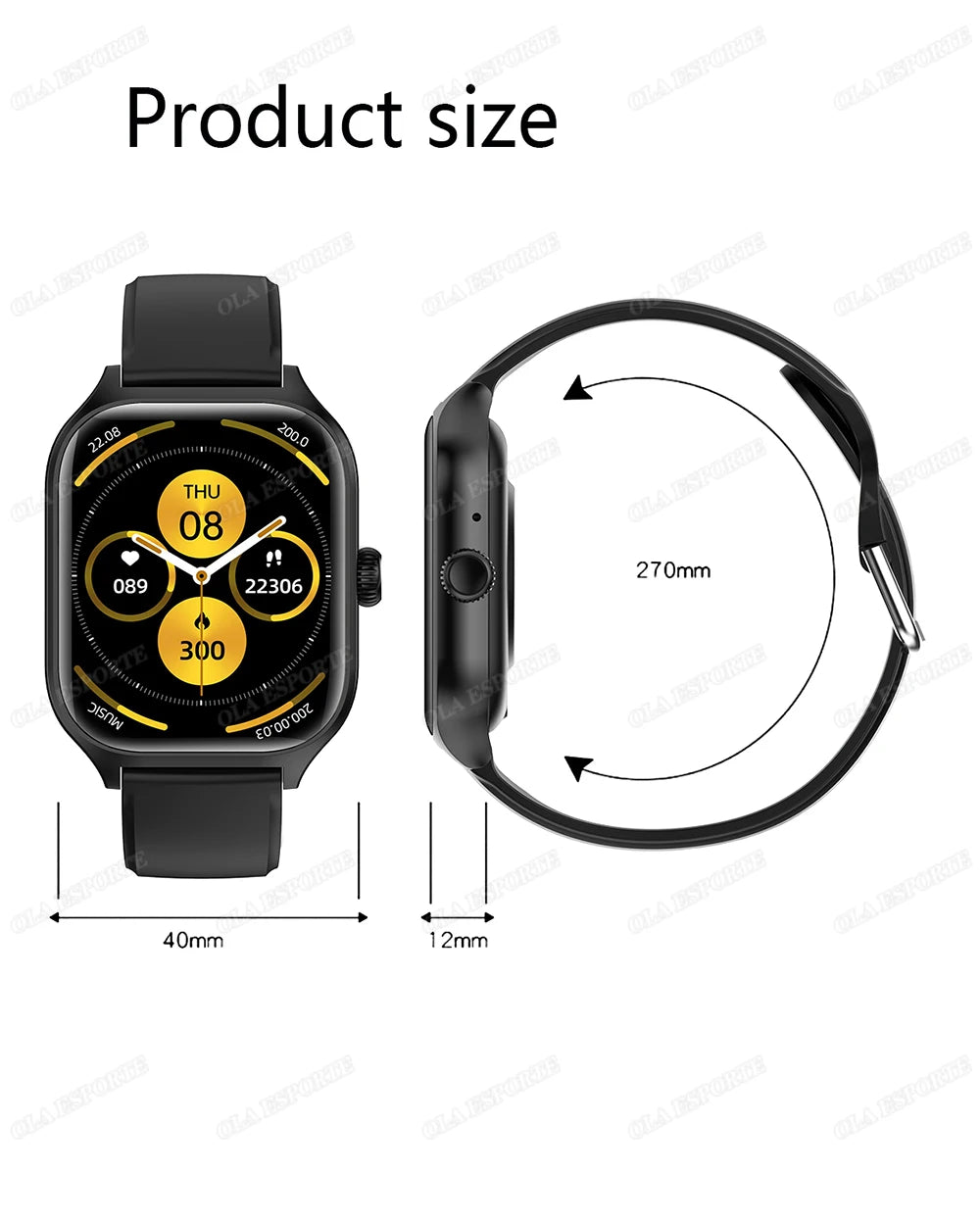 Smart Watch For Android IOS Watches 1.83inch HD Display Bluetooth Call Message Alert Music Sports Mode Smartwatch Men Women Gift Beauty World Shop