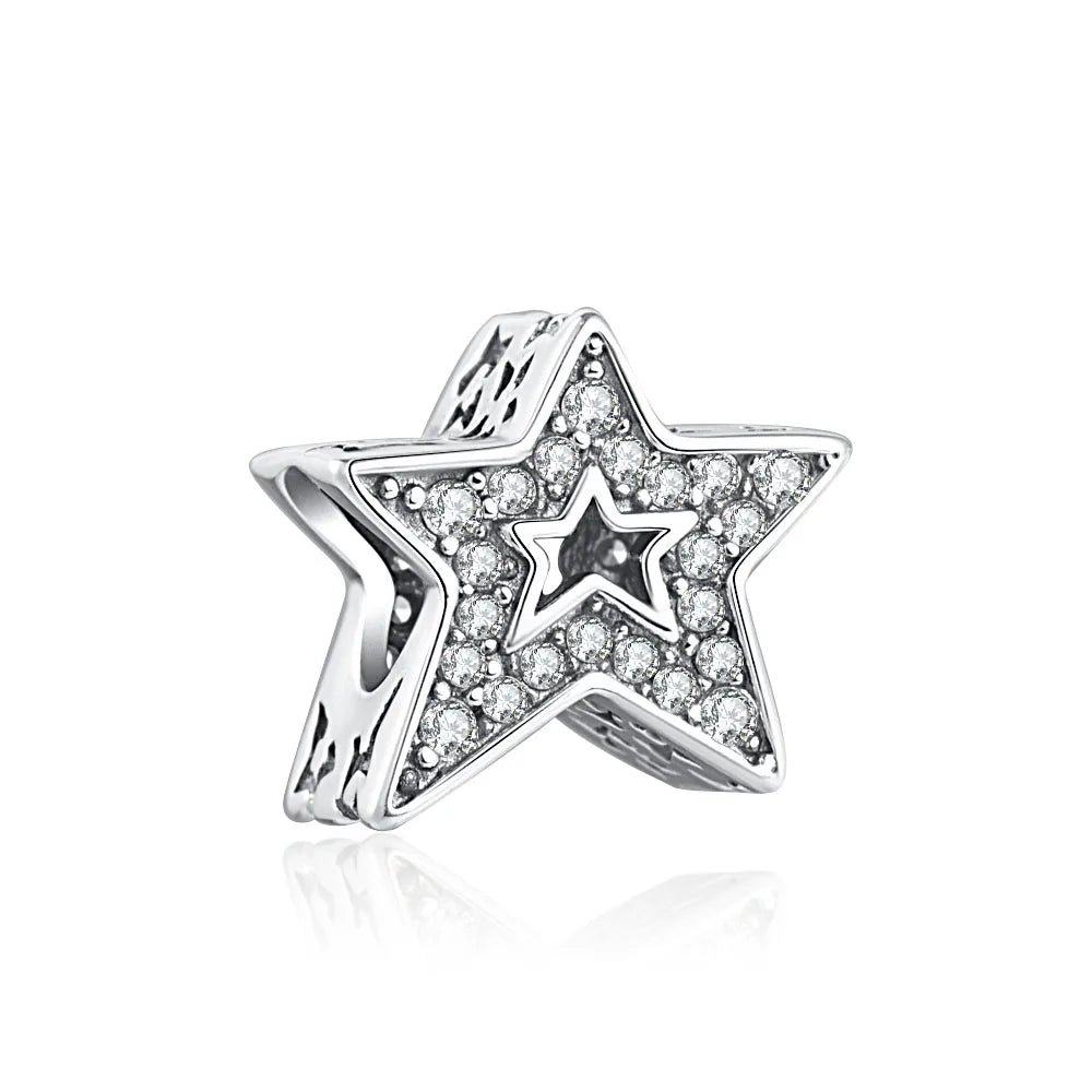 2025 New S925 Silver Spring Ball Bear Cross Pendant Suitable for Original Bracelets DIY Accessories Women's Charm Jewelry Gifts Beauty World Shop