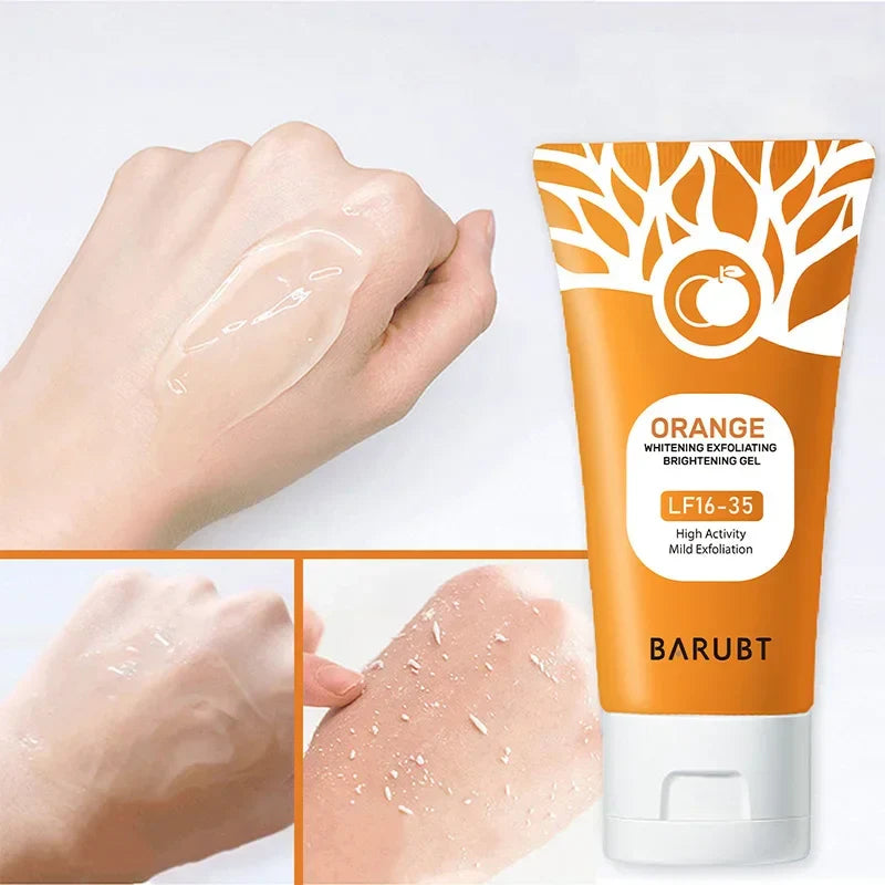 50g Orange Exfoliating Gel For Facial Body Gentle Orange Facial Scrub Body Cleansing Gel Dead Skin Remover Scrub Skin Cleaning Beauty Trend Shop