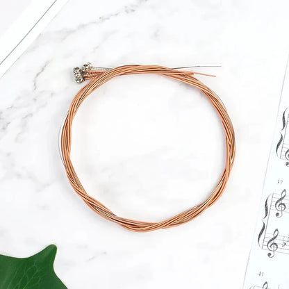 1 SET 6 Pieces Copper Guitar Strings 1-6 for Classical Classic Steel Wire Classic Acoustic Folk Guitar Parts Accessories Beauty World Shop