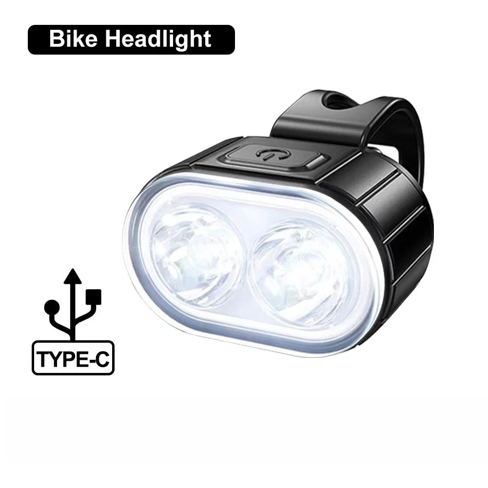 USB Rechargeable Bicycle Lights Bike Safety Warning Lamp Outdoor Waterproof Cycling Flashlight For Mountain And Road Bikes Beauty World Shop