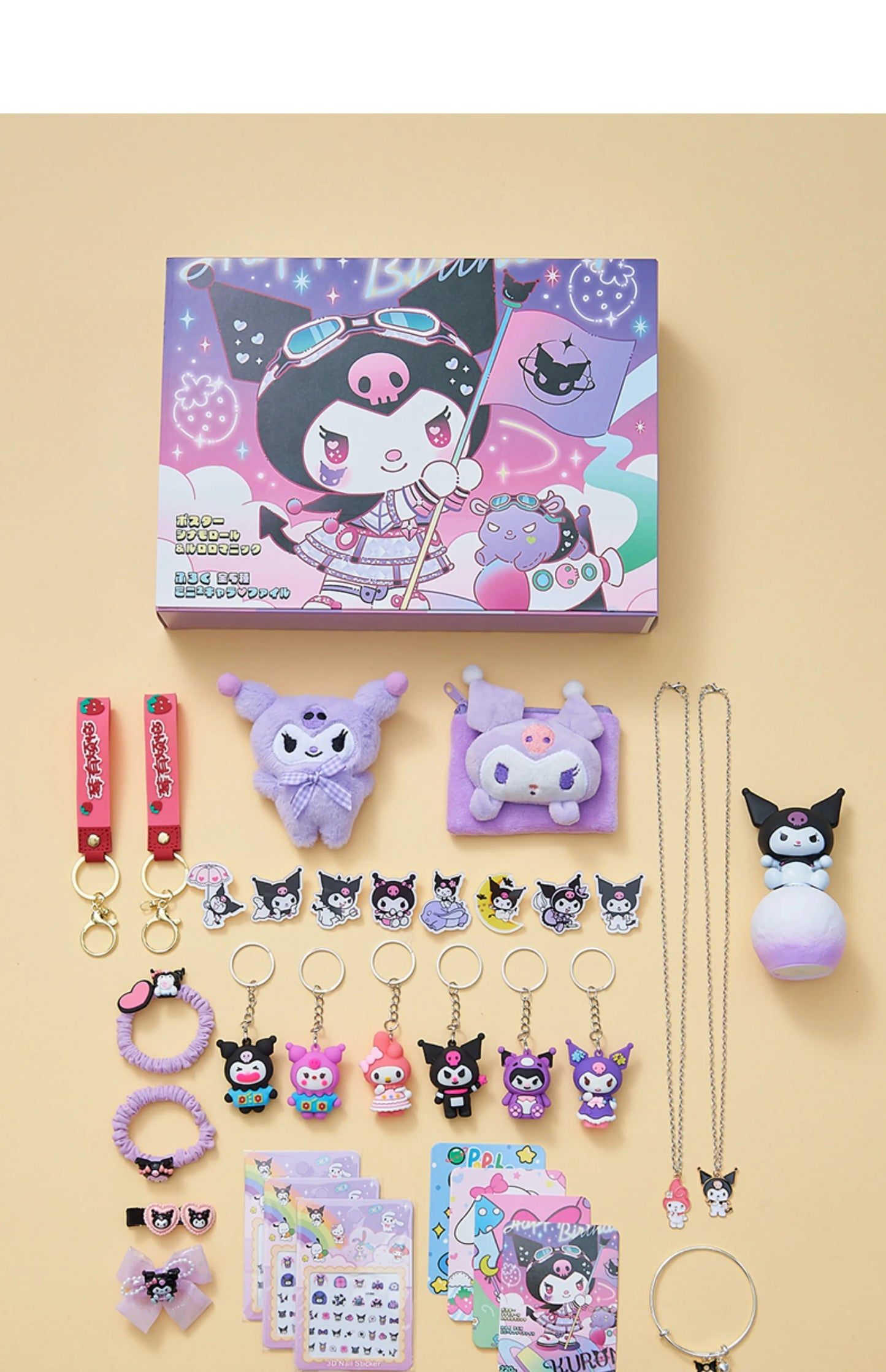 Cute Kuromi Cinnamoroll Melody Christmas Advent Calendar Kawaii Random Figure Ornament Anime Cartoon Keychain Kids Toy Gift Beauty World Shop