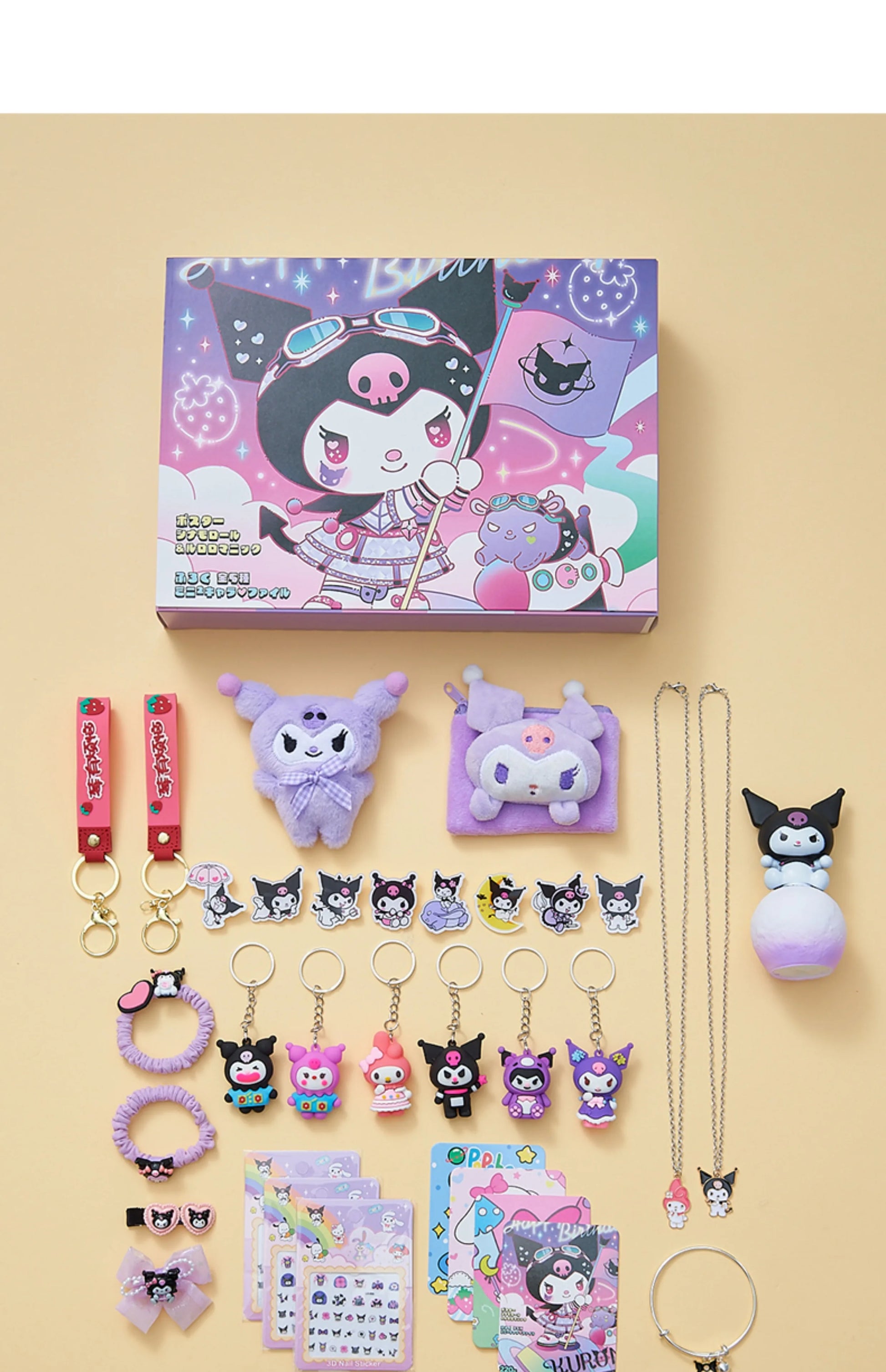 Cute Kuromi Cinnamoroll Melody Christmas Advent Calendar Kawaii Random Figure Ornament Anime Cartoon Keychain Kids Toy Gift Beauty World Shop