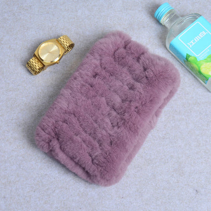 Women Handmade Stretch 100% Real Rabbit Fur Scarf Knit Genuine Rex Rabbit Fur Headbands Girls Natural Rabbit Fur Ring Scarves Beauty World Shop