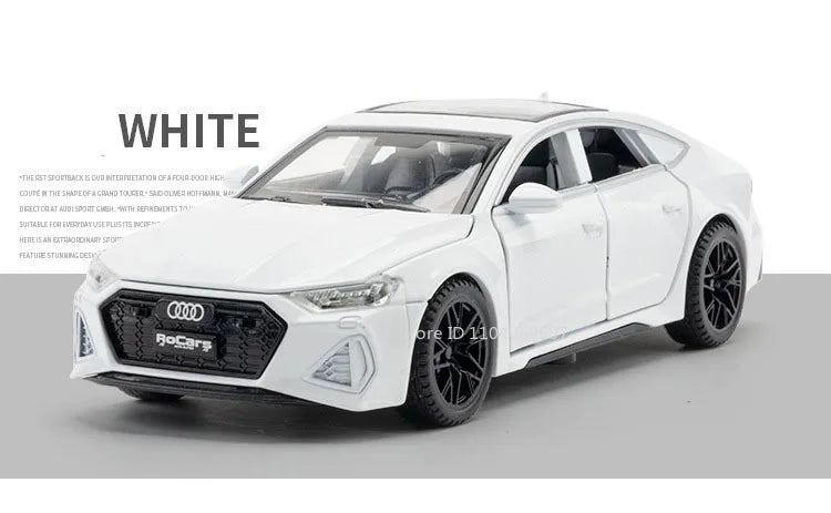 1:32 Audi RS7 Sportback Model Toy Cars Alloy Diecast 6 Doors Opened with Pull Back Rubber Tires Ornament Vehicle Toys Gifts Beauty World Shop