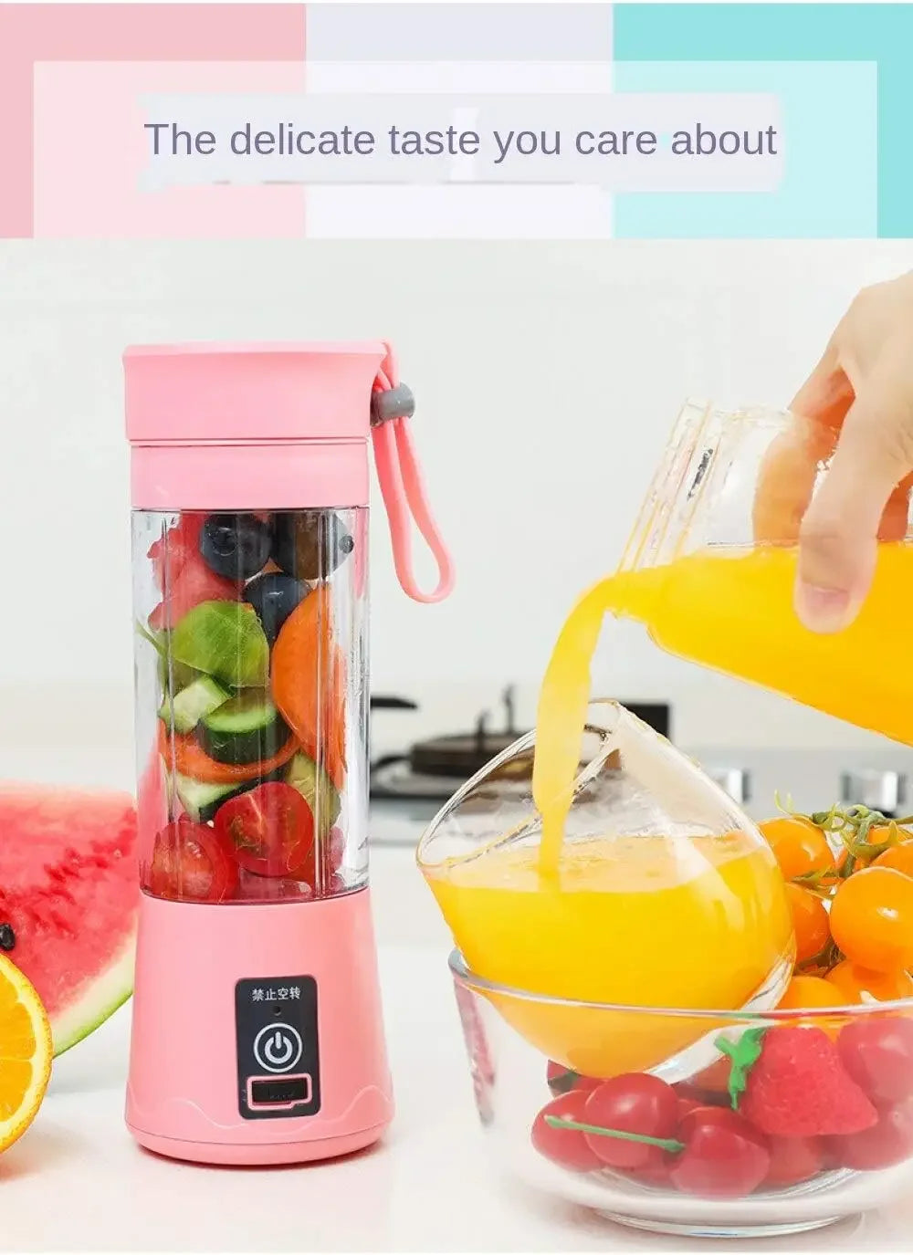 Mini Electric Juicer USB Charging Smoothie Milkshake Maker Automatic Fresh Squeezer Fruit Portable Orange Lemon Kitchen Blender Beauty World Shop
