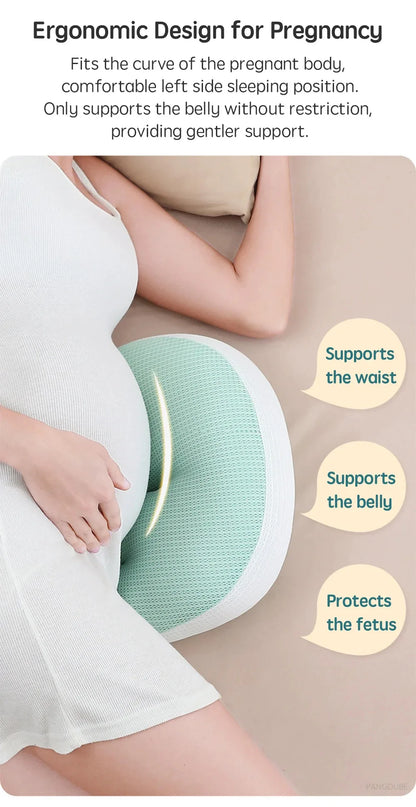 PANGDUBE Pregnancy Pillow with 1pc Free An Auxiliary Pillow Cotton Waist Support Pillow for Pregnant Women Sleeping Body Pillow Beauty World Shop