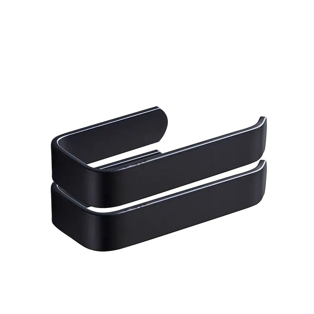 Bathroom Towel Holder White Without Drilling Bathroom Black Towel Rack Self-Adhesive Bathroom Towel Rack Towel  hand-towel rack Beauty World Shop