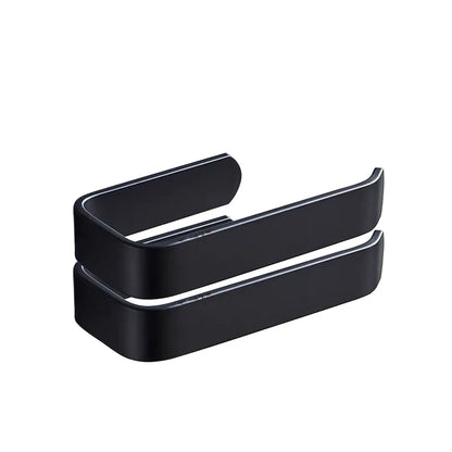 Bathroom Towel Holder White Without Drilling Bathroom Black Towel Rack Self-Adhesive Bathroom Towel Rack Towel  hand-towel rack Beauty World Shop