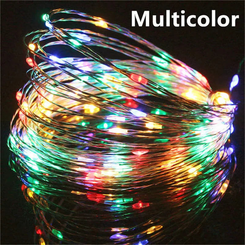 USB Led Fairy Lights Copper Wire String 20M 200LED Holiday Outdoor Lamp Garland For Christmas Tree Wedding Party Decoration Beauty World Shop