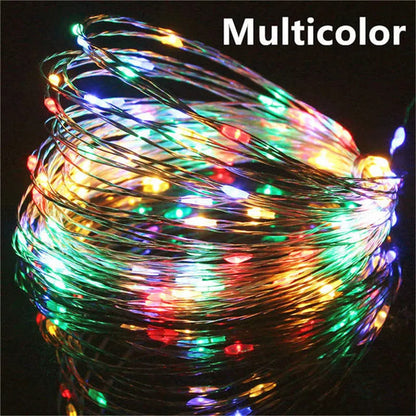 USB Led Fairy Lights Copper Wire String 20M 200LED Holiday Outdoor Lamp Garland For Christmas Tree Wedding Party Decoration Beauty World Shop