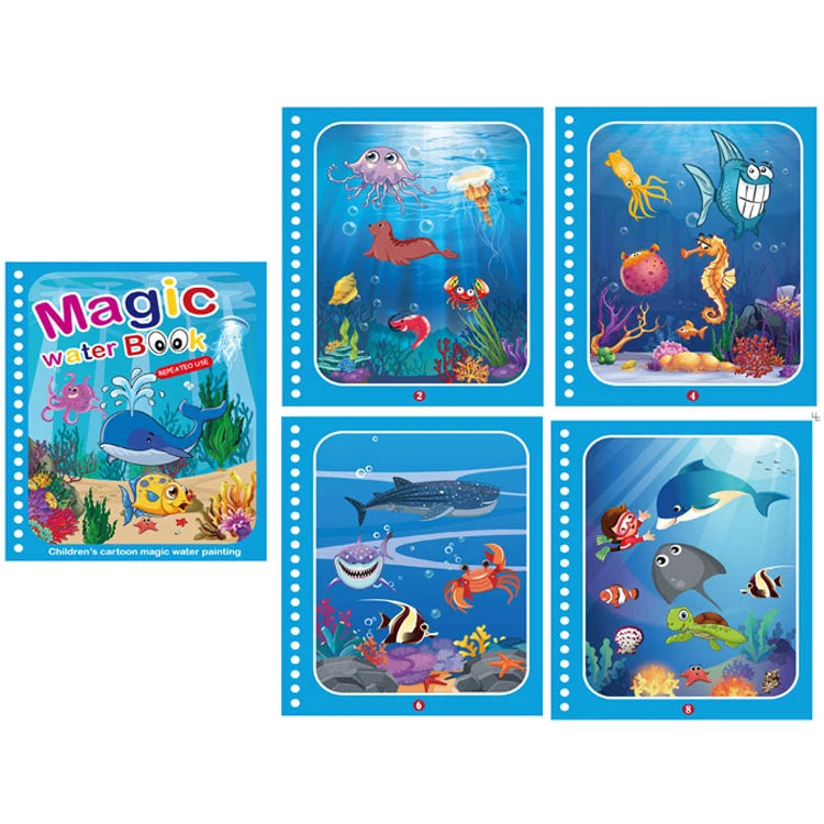 NEW Kids Magic Water Drawing Books Coloring Books Painting Toys for Kids Birthday Christmas New Year Gift for Boys and Girls Beauty Fashion