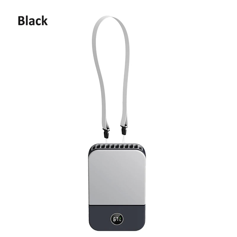 Waist Fan Portable Outdoor Mini Hanging Neck Fan 3 Gear Strong Wind Bladeless Waist Neck Fan Air Cooler USB Fan 2000Mah Beauty World Shop