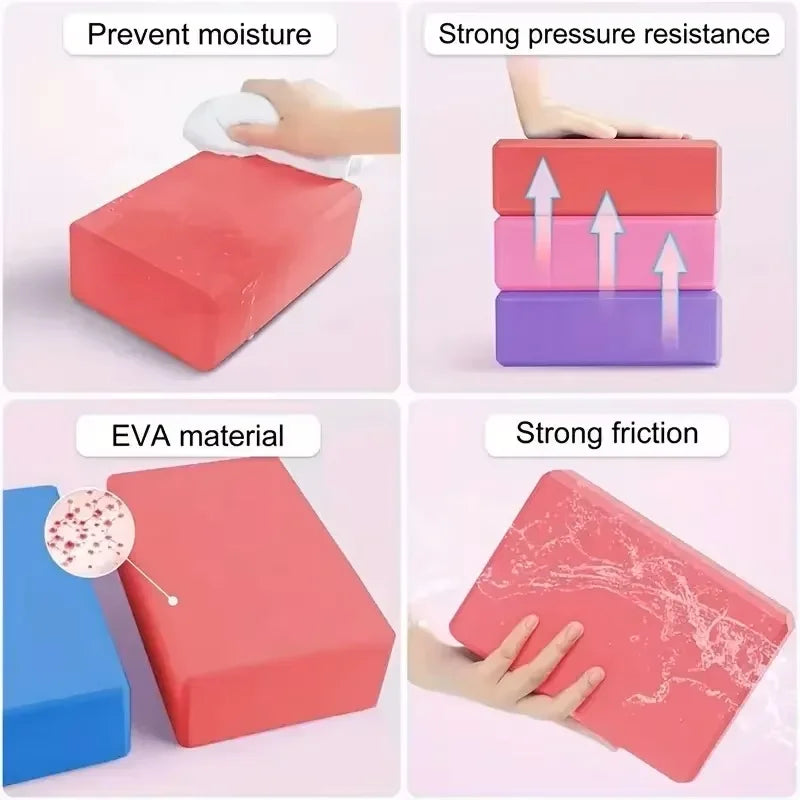 Yoga Blocks Gym Foam Exercise Pilates Training Fitness Bolster Pillow Stretching Cushion Body Shaping Building Cubes Beauty World Shop