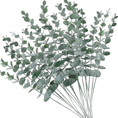 10/20pcs Artificial Plants Eucalyptus Leaves Fake Plants Vase Home Table Party Wedding Bridal Bouquet Decorations Outdoor Garden Beauty World Shop