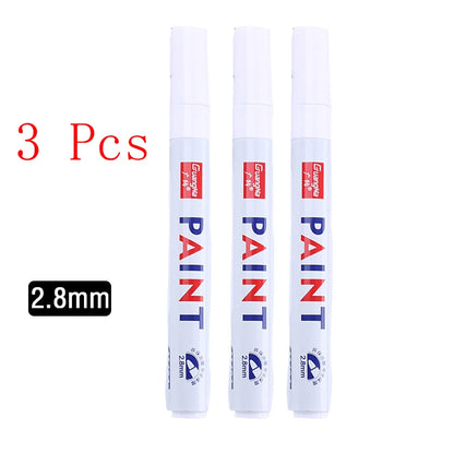 White Marker Pens set Oily Waterproof White Gel Pen DIY Graffiti Sketching Marker Stationery Writing School Supplies brush Beauty World Shop