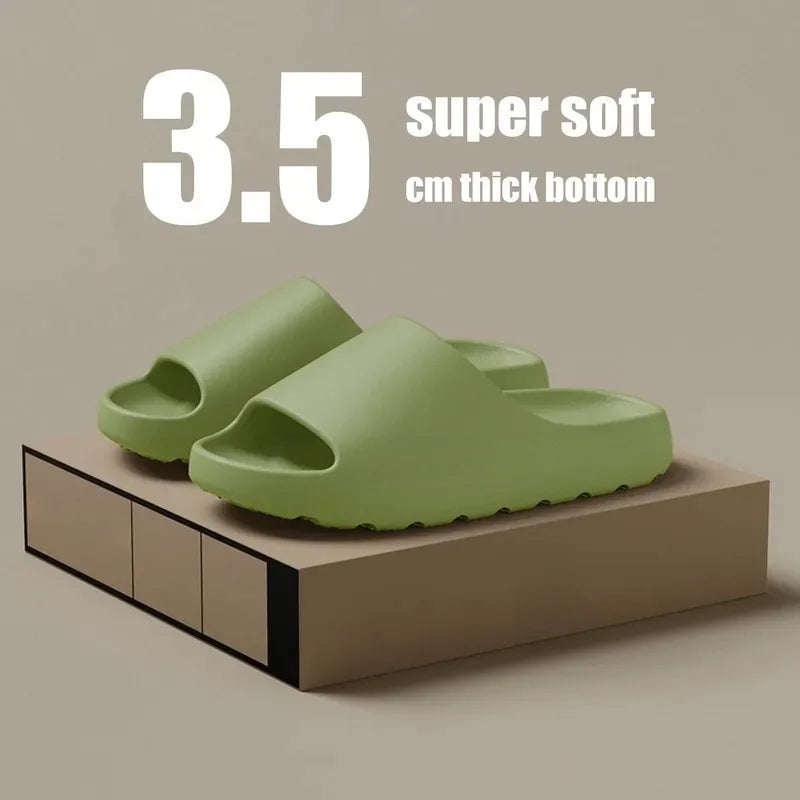 Coconut Slippers Cloud Thick-soled Sandals Summer Fashion Soft Bottom Beach Men Slippers Women's Sandals  EVA Slides Beauty World Shop