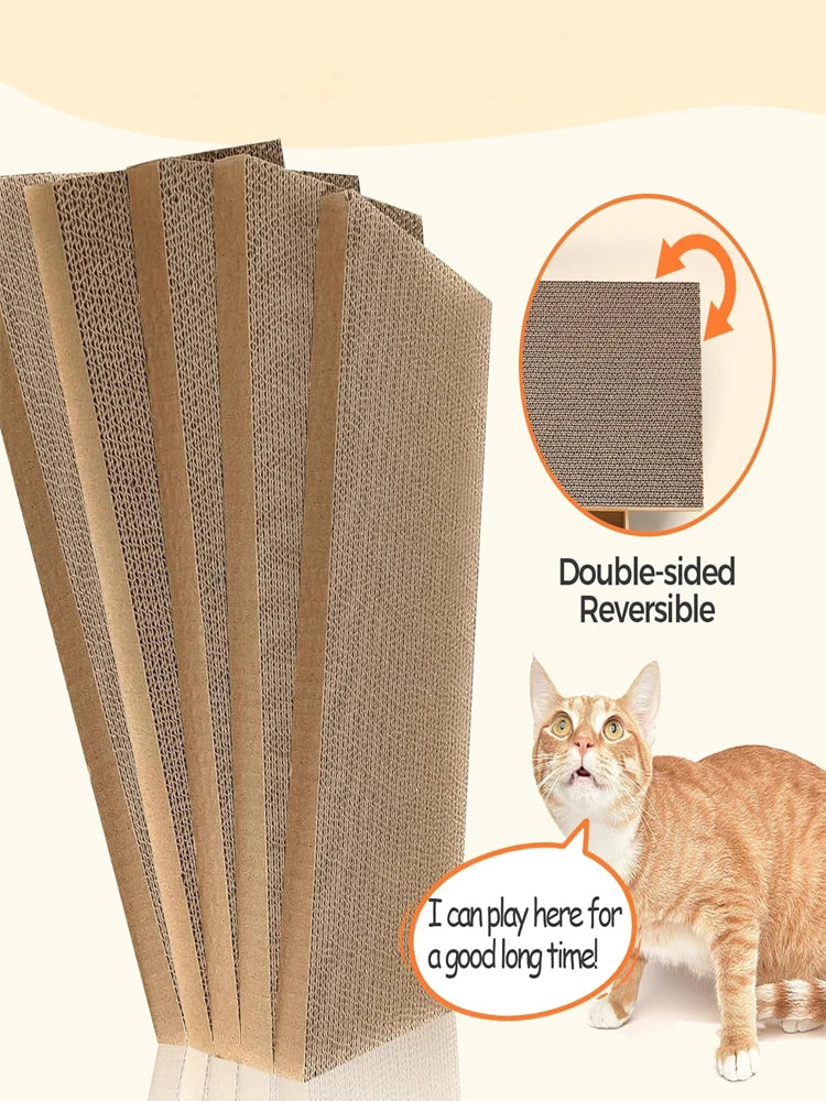 Durable Cardboard Cat Scratching Pad with Cat Bed Combo Non-Shedding All-Season Pet Bed Toy for Cats, Essential Pet Supplies