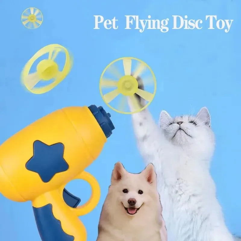 Funny Cat Toy Interactive Launch Pet Training Toy For Kitten Mini Flying Disc Shooting Gun Chasing Games Cat Toys Pet Supplies Beauty World Shop
