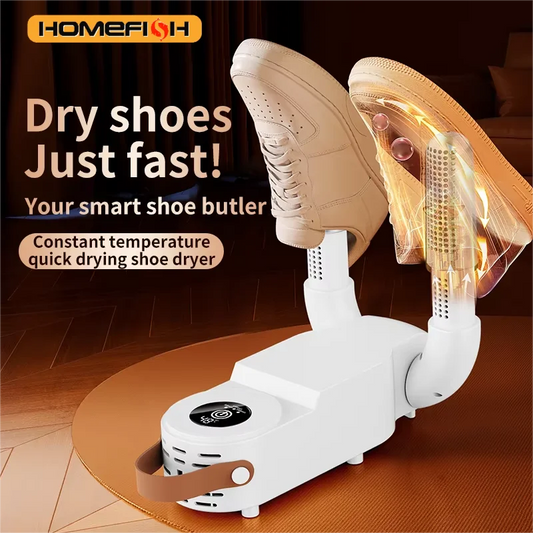 HOMEFISH Intelligent Shoe Dryer Quick Drying Deodorizing Sterilizing Adjustable Timer Household Shoe Warmer And Heater Beauty World Shop