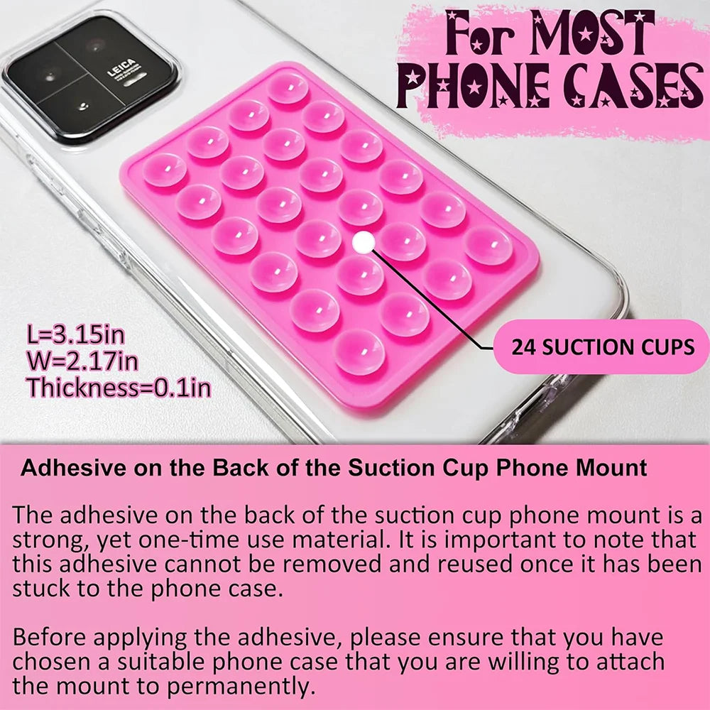 Candy Color Silicone Suction Phone Case Mount Non Slip Suction Cup Phone Stand Silicone Phone Holder For Selfies and Videos Beauty World Shop