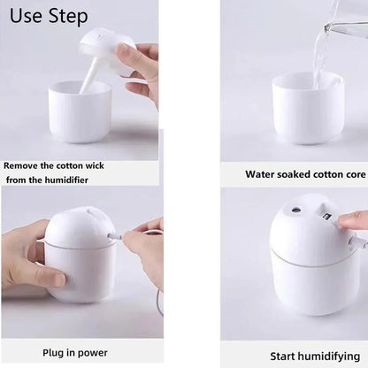 1pc  Compact USB Aroma Diffuser & Humidifier withLED Night Light - Pink & Mint Green, Essential Oil Atomizer for Homeand Car Use Beauty Fashion