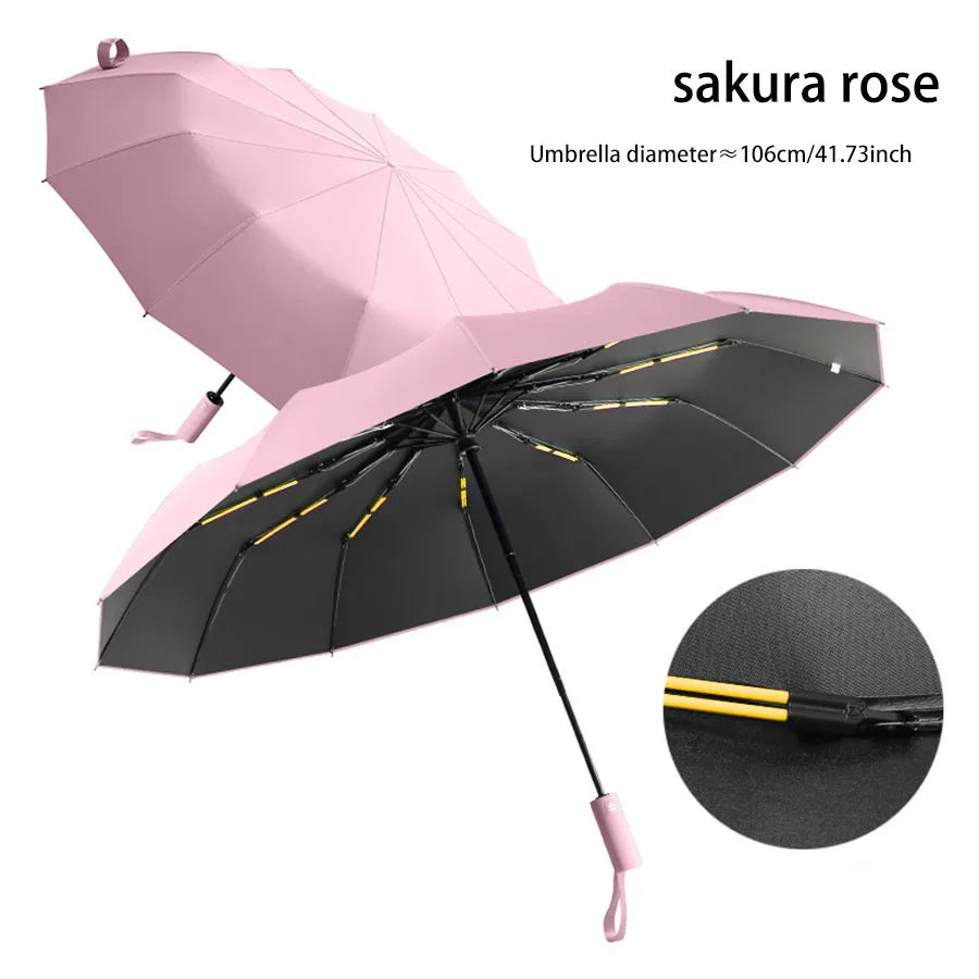 Reinforced 24-Bone Umbrella, Men's Business Strong And Durable Wind-resistant Umbrella, Anti-UV Sunscreen Umbrella Women's Sunny Beauty World Shop