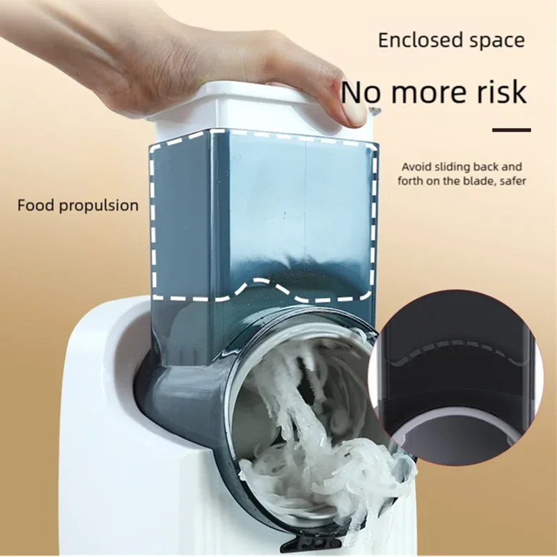 Multi-function Vegetable Cutter Household Kitchen Electric Vegetable Cutter Vegetable Slicer Shredder Automatic Beauty World Shop