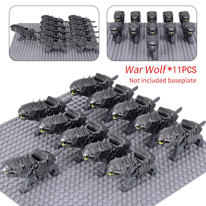 Medieval Military Sets Cavalry Figures War Horse Animals Building Blocks Parts Knight Weapons Accessories Toys for kids gifts Beauty World Shop