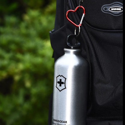 1 Pcs Heart-shaped Aluminum Carabiner Key Chain Clip Outdoor Keyring Hook Water Bottle Hanging Buckle Travel Kit Accessories Beauty World Shop
