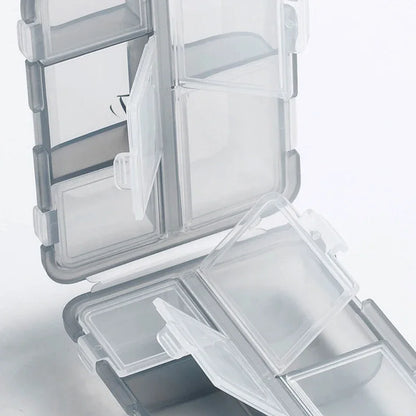 10 Compartments Travel Pill Organizer Pocket Portable Pill Storage Box Case Daily Pill Container or Purse Fish Oil Medicine Beauty World Shop