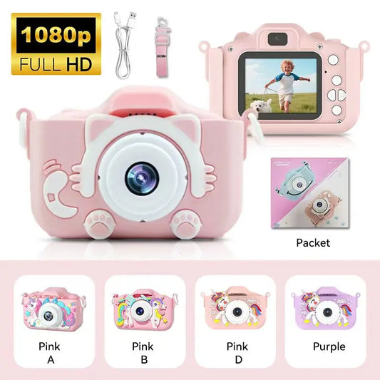 Christmas Children Camera HD 1080P Toddler Digital Video Camera 2.0inch Kids Camera with Silicone Cases Toys for Christmas Gifts Beauty Fashion