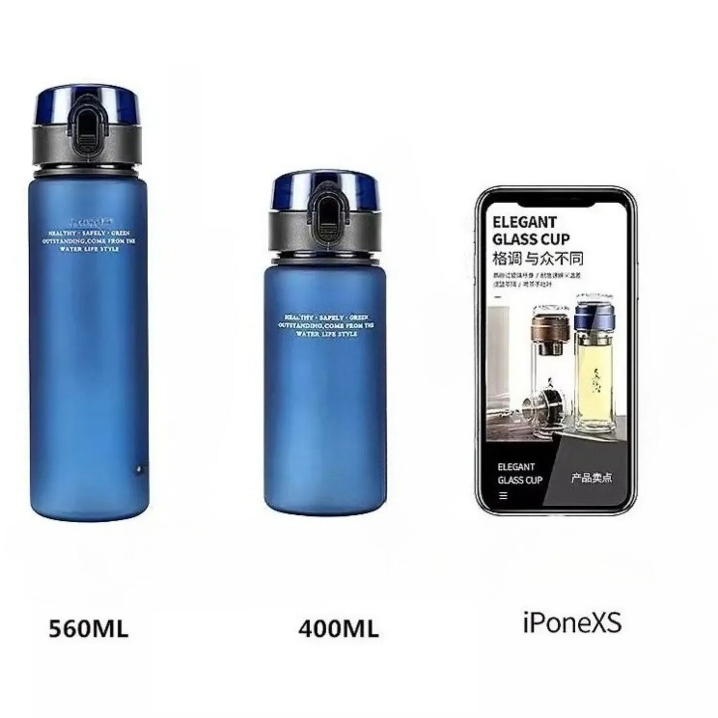 Leak-free sports water bottle, portable for travel and hiking. My favorite beverage bottle is 400ml and 560ml Beauty World Shop